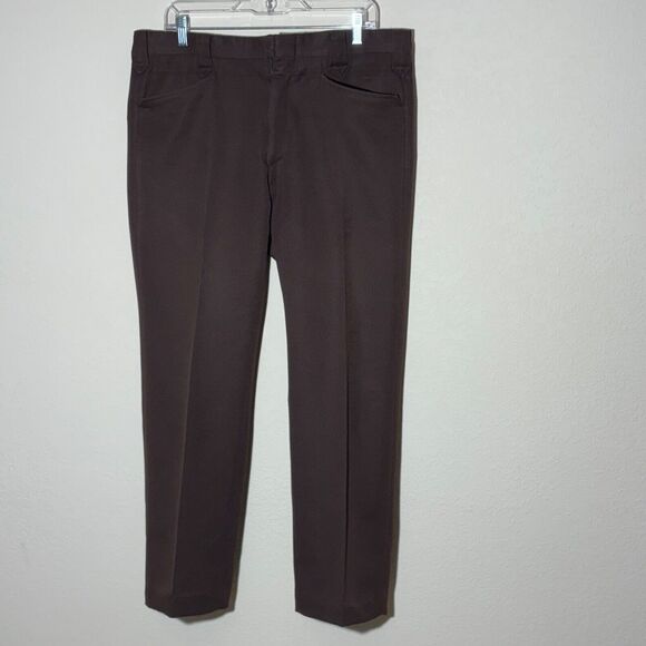Circle S Western Dress pants mens 36 x 28.5 (tag 36x30) Dark Brown  Bootcut - Picture 1 of 6